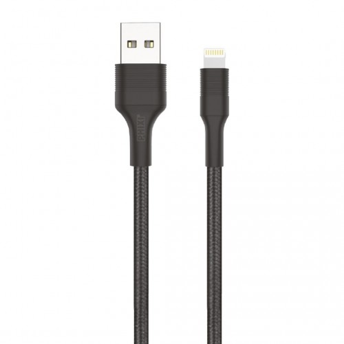 Phixi Force CB431L Hasır Örgü ve Ekstra Güçlendirilmiş Silikon Başlıklı Lightning USB Hızlı Şarj ve Data Kablo